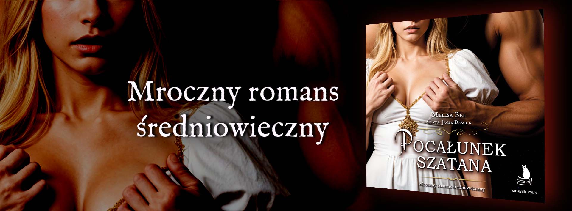 Baner promujący audiobook "Pocałunek szatana"